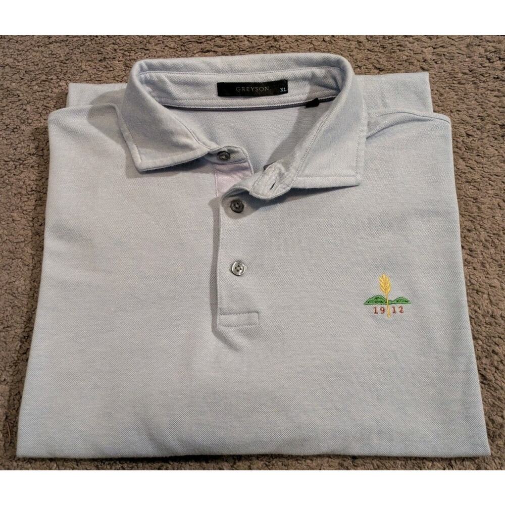 Greyson Cotton Blend Mountain Ridge Country Club Blue Golf Polo Men's XL